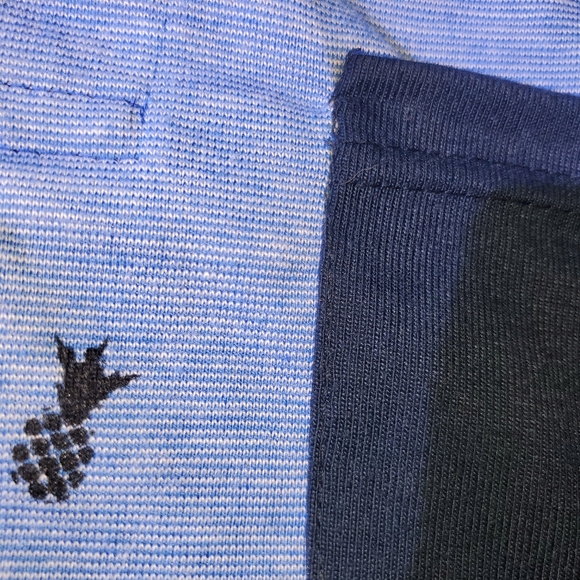 Swiss Cross Men's Medium lt. blue w/ pineapple pattern - Picture 9 of 13